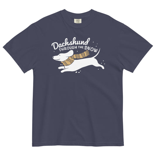 Dachshund Through The Snow Men's Relaxed Fit Tee