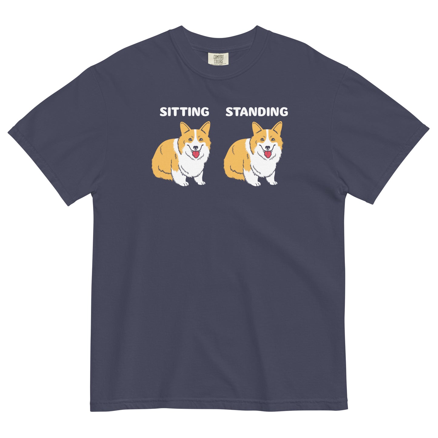 Corgi Sitting And Standing Men's Relaxed Fit Tee