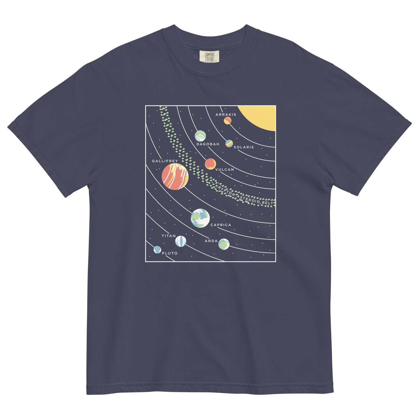 9 Planets Men's Relaxed Fit Tee