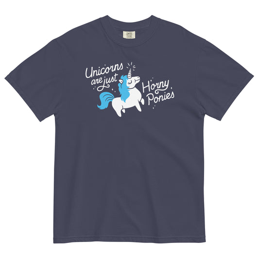 Unicorns Are Just Horny Ponies Men's Relaxed Fit Tee