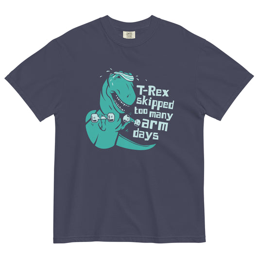 T-Rex Skipped Too Many Arm Days Men's Relaxed Fit Tee