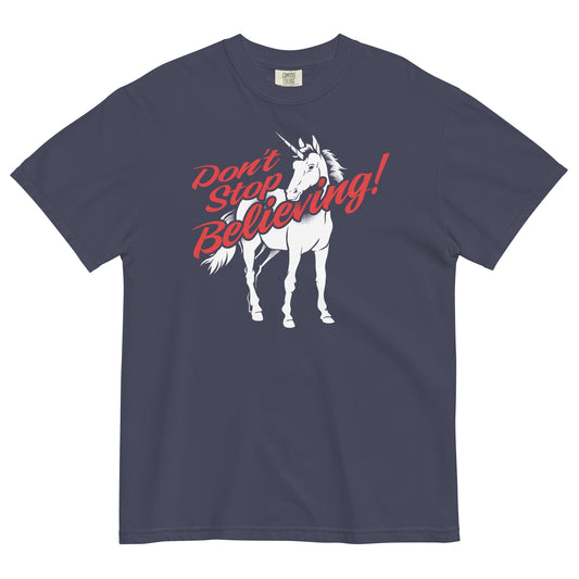 Don't Stop Believing Unicorn Men's Relaxed Fit Tee