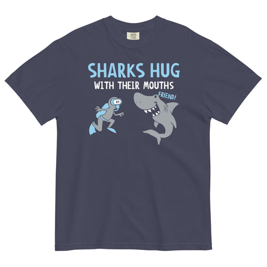 Sharks Hug With Their Mouths Men's Relaxed Fit Tee