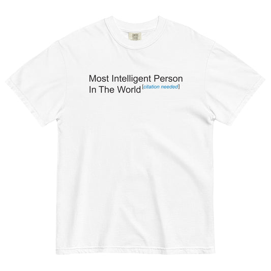 Most Intelligent Person in the World Citation Needed Men's Relaxed Fit Tee