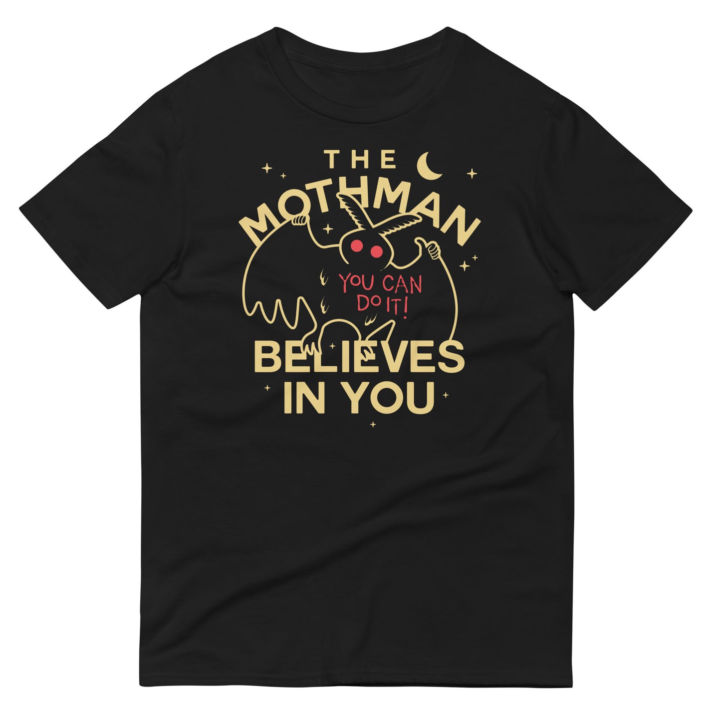 The Mothman Believes In You Men's Signature Tee