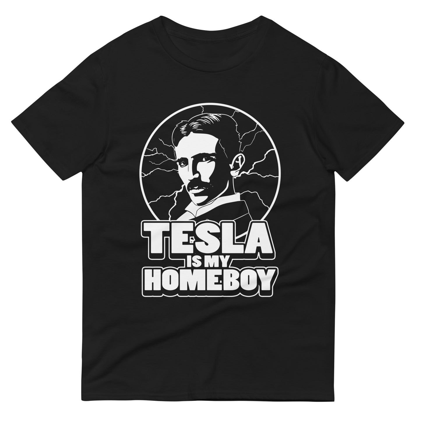 Tesla Is My Homeboy Men's Signature Tee