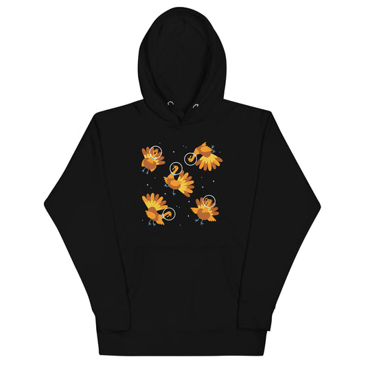 Turkeys In Space Unisex Hoodie