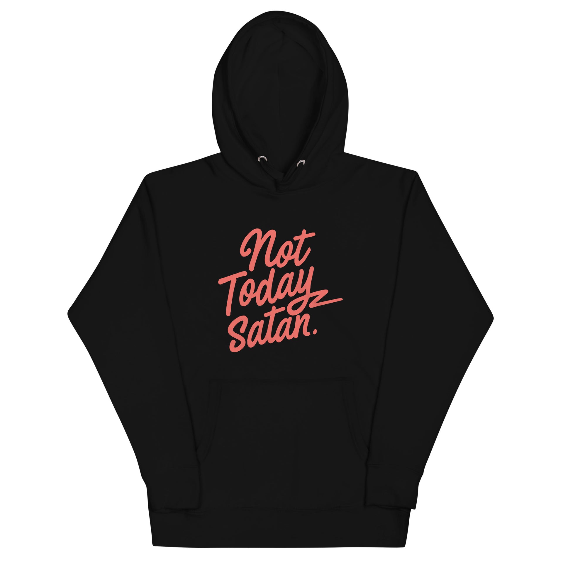 Not Today Satan Unisex Hoodie Navy Blazer