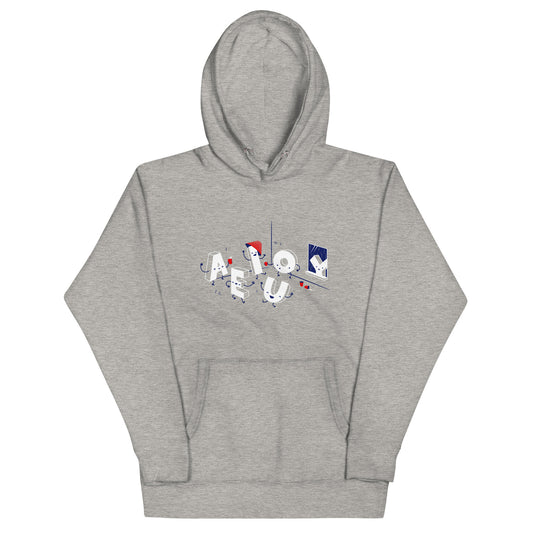 Vowel Party Time Unisex Hoodie