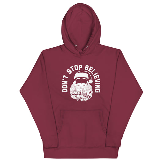 Don't Stop Believing Santa Unisex Hoodie