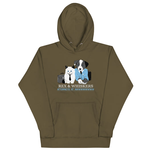 Rex and Whiskers Attorneys Unisex Hoodie