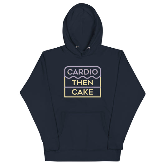 Cardio Then Cake Unisex Hoodie