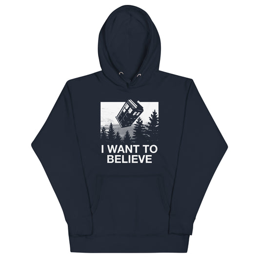I Want To Believe Tardis Unisex Hoodie
