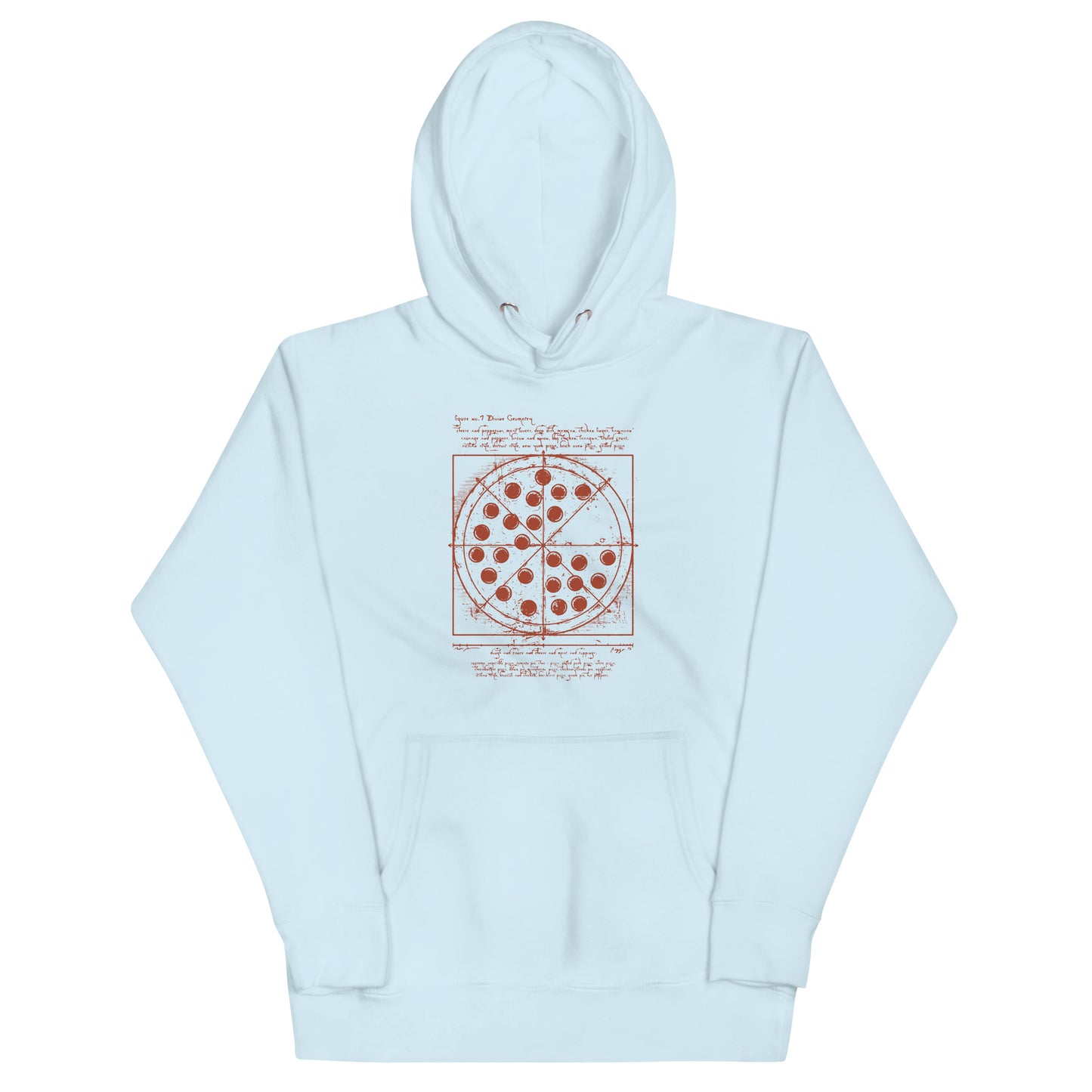 Vitruvian Pizza Unisex Hoodie