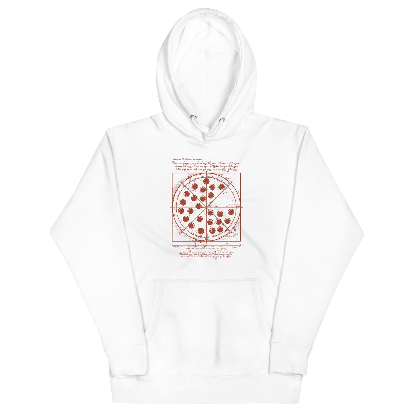 Vitruvian Pizza Unisex Hoodie