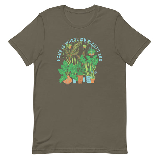 Home Is Where The Plants Are Men's Signature Tee