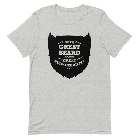 With Great Beard Comes Great Responsibility Men's Signature Tee