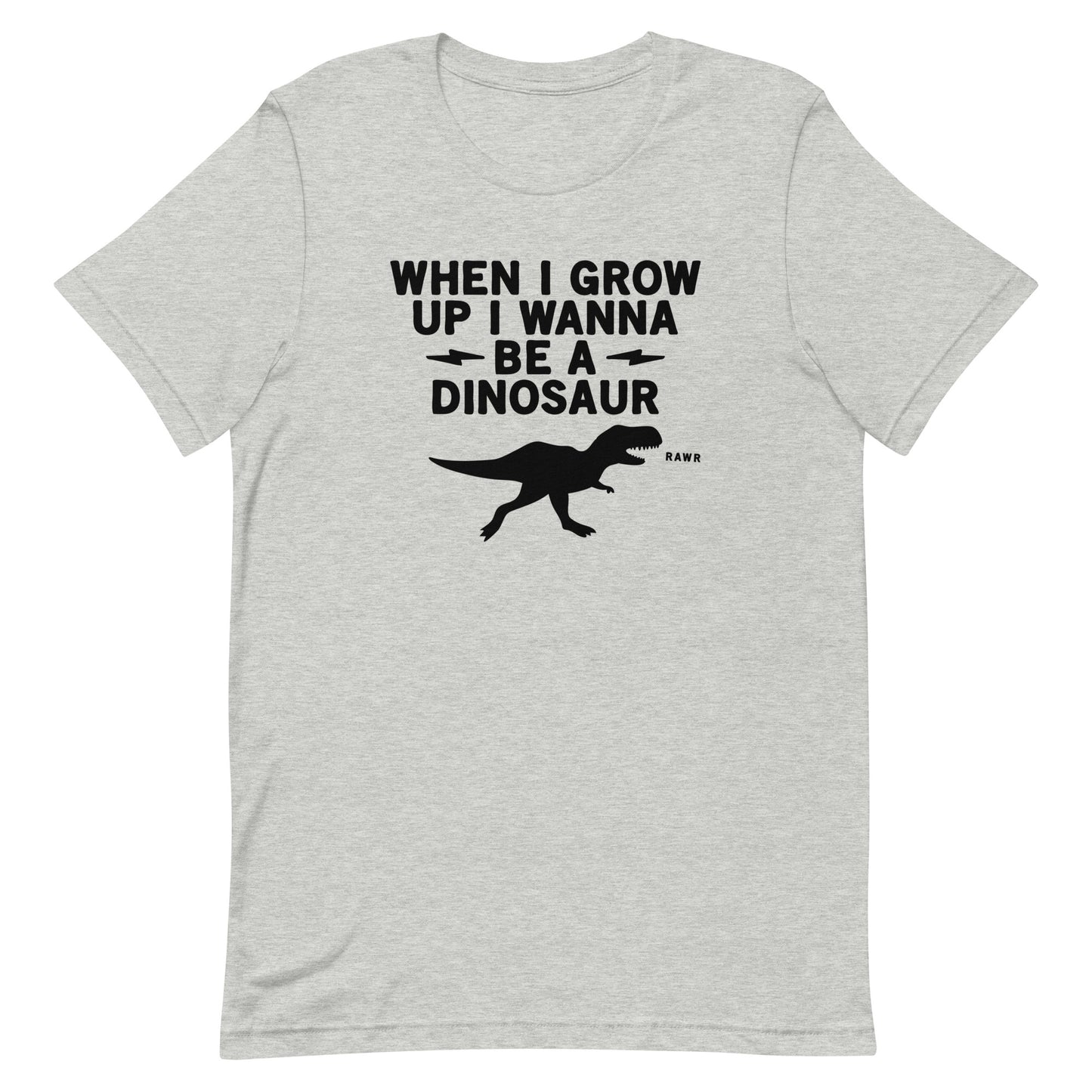 When I Grow Up I Wanna Be A Dinosaur Men's Signature Tee
