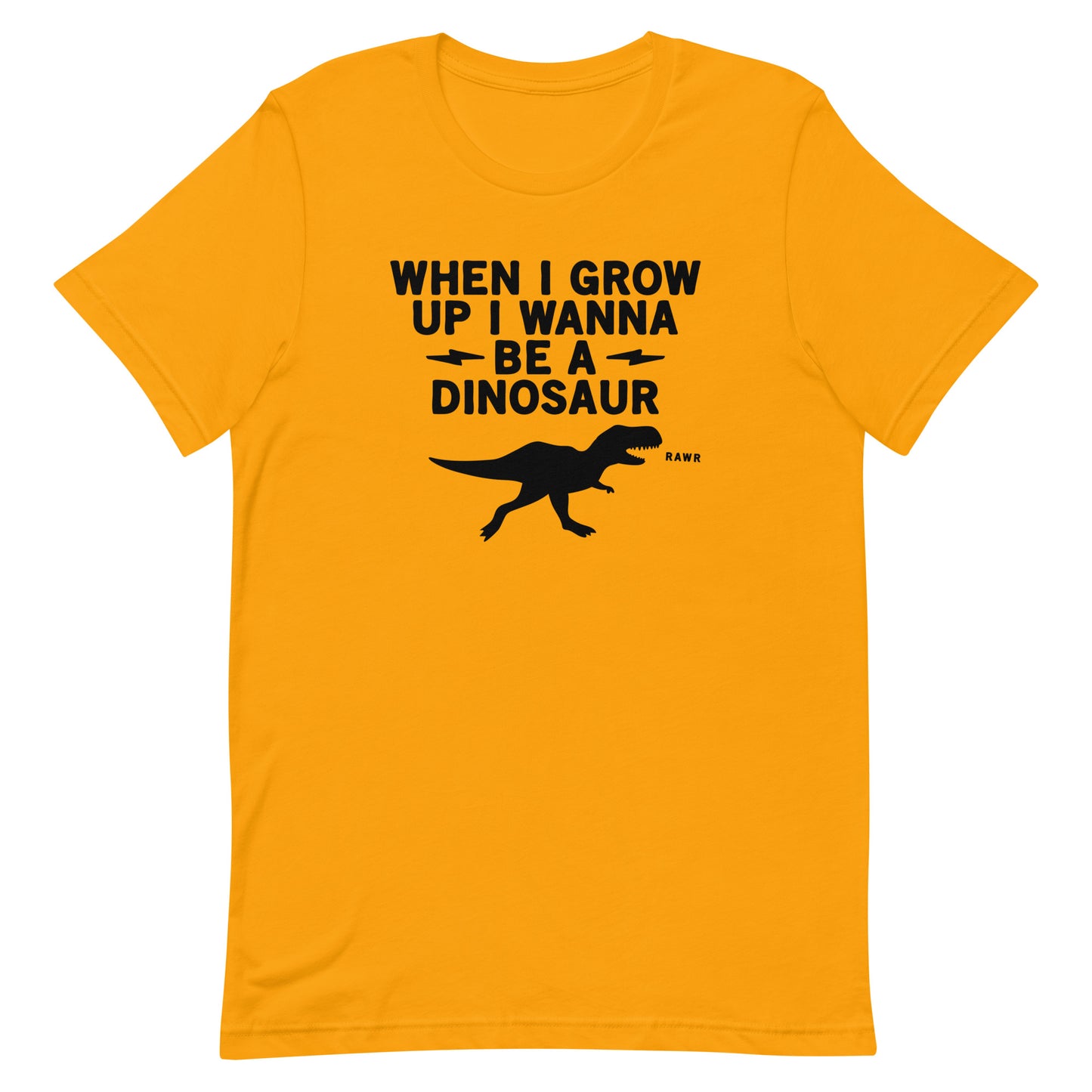 When I Grow Up I Wanna Be A Dinosaur Men's Signature Tee
