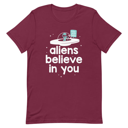 Aliens Believe In You Men's Signature Tee