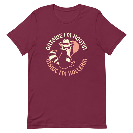 Outside I'm Hootin' Inside I'm Hollerin' Men's Signature Tee