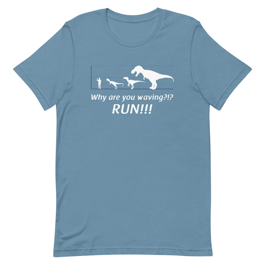 Why Are You Waving? Run! Men's Signature Tee