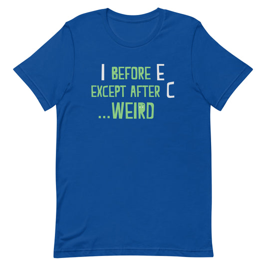I Before E Except After C Men's Signature Tee
