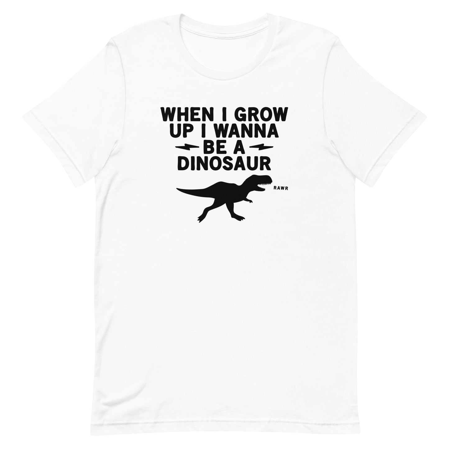 When I Grow Up I Wanna Be A Dinosaur Men's Signature Tee