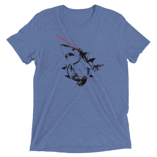 Sharks With Lasers Men's Tri-Blend Tee