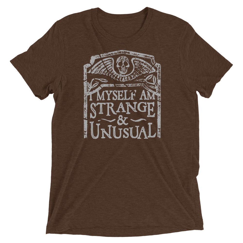 I Myself Am Strange And Unusual Men's Tri-Blend Tee