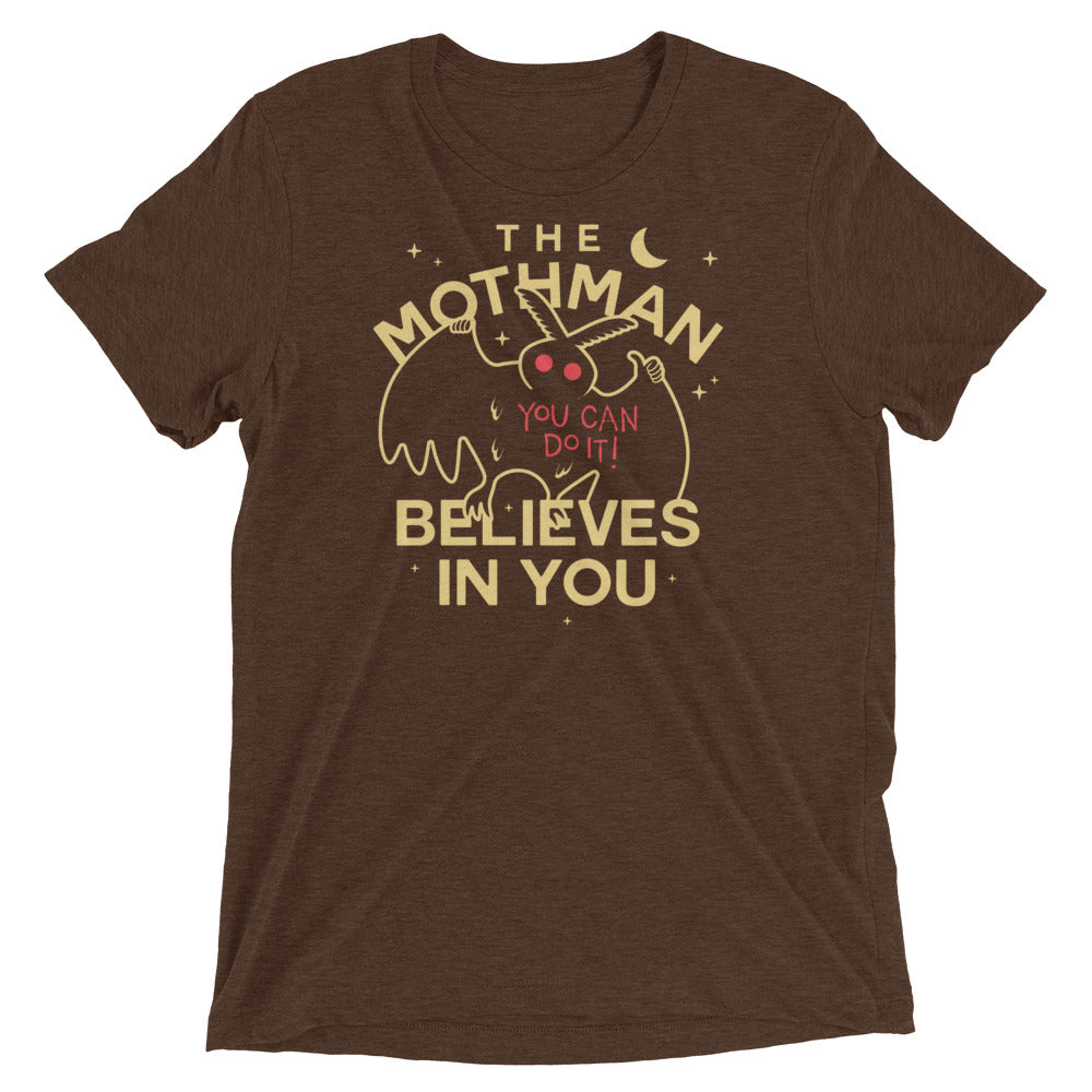 The Mothman Believes In You Men's Tri-Blend Tee