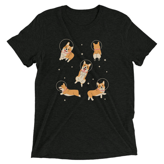 Corgis In Space Men's Tri-Blend Tee