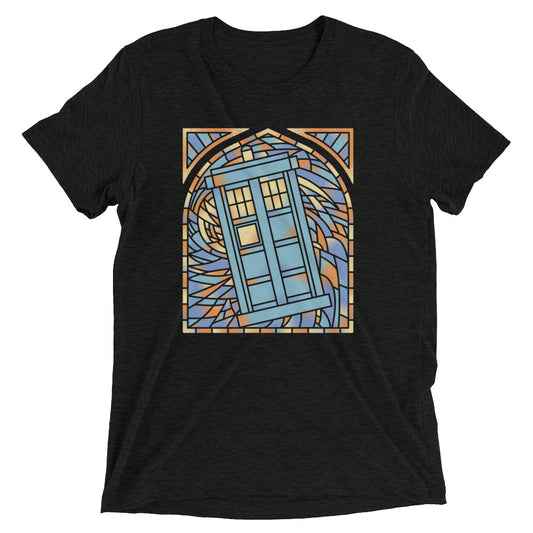 Stained Glass Police Box Men's Tri-Blend Tee