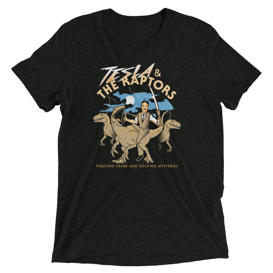 Tesla & The Raptors Men's Tri-Blend Tee