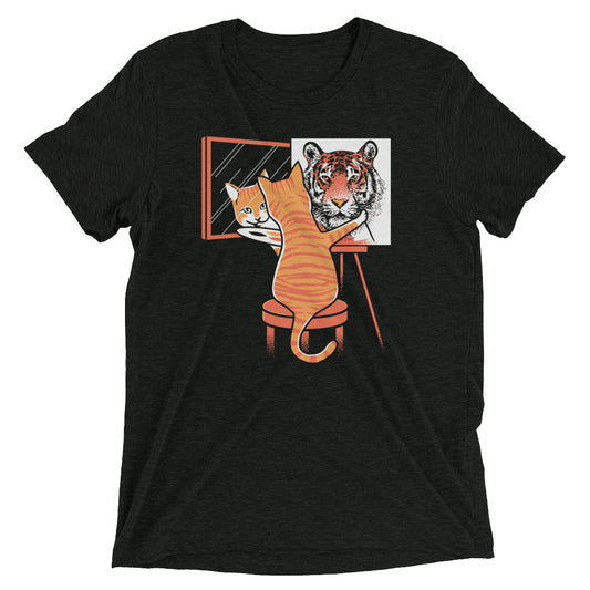 Cat Self Portrait Men's Tri-Blend Tee