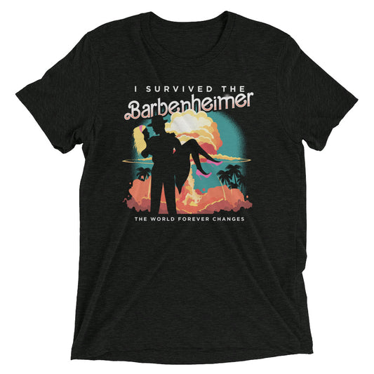 I Survived The Barbenheimer Men's Tri-Blend Tee