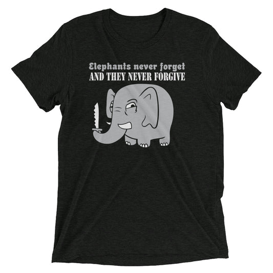 Elephants Never Forgive Men's Tri-Blend Tee