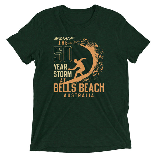 50 Year Storm At Bells Beach Men's Tri-Blend Tee
