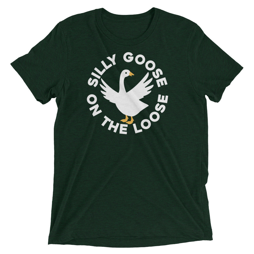 Silly Goose On The Loose Men's Tri-Blend Tee