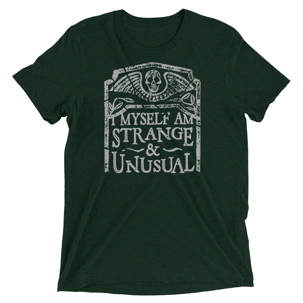 I Myself Am Strange And Unusual Men's Tri-Blend Tee