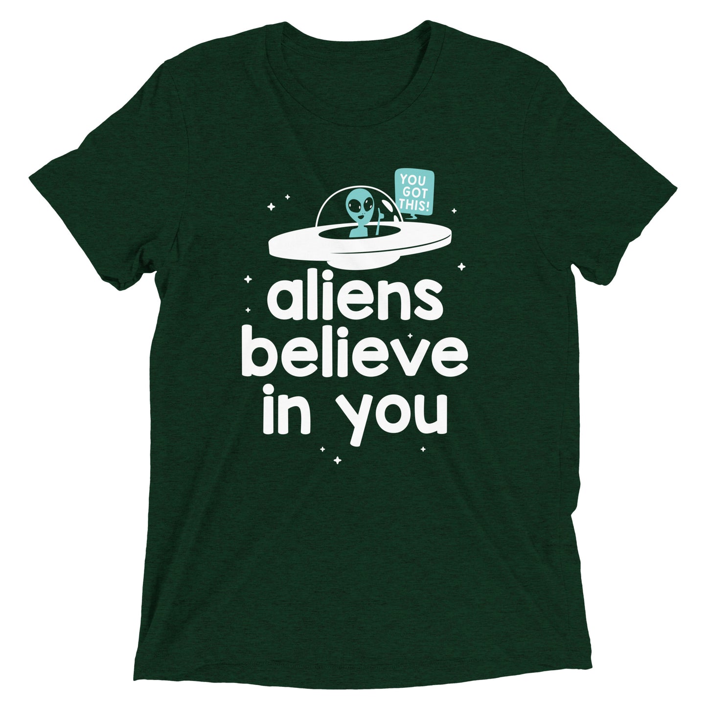 Aliens Believe In You Men's Tri-Blend Tee