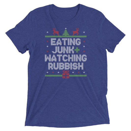 Eating Junk And Watching Rubbish Men's Tri-Blend Tee