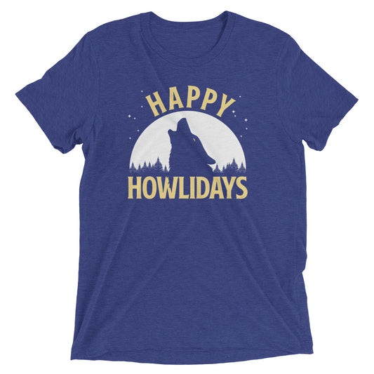 Happy Howlidays Men's Tri-Blend Tee