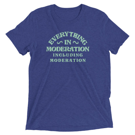 Everything In Moderation Including Moderation Men's Tri-Blend Tee