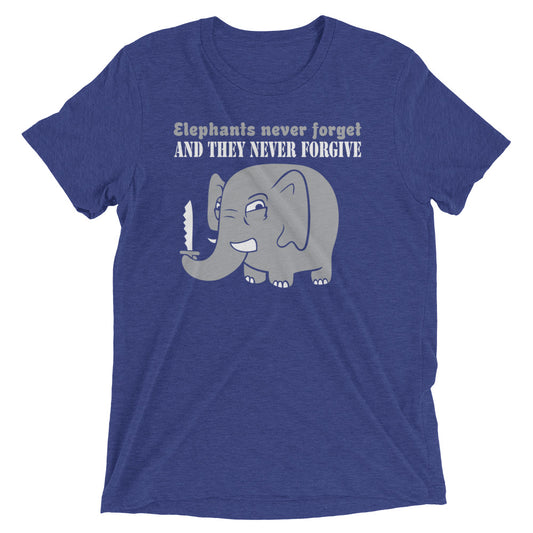 Elephants Never Forgive Men's Tri-Blend Tee