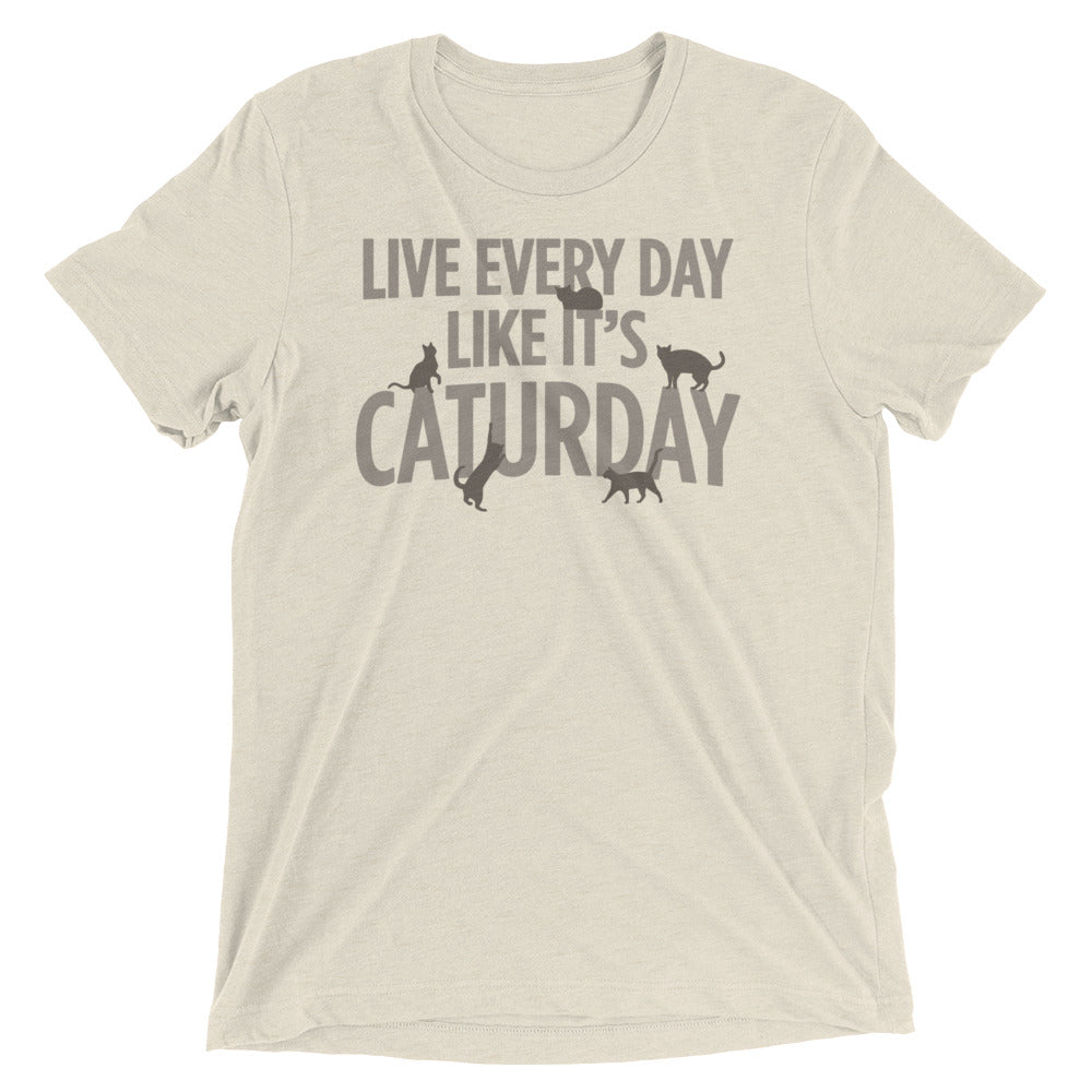 Live Every Day Like It's Caturday Men's Tri-Blend Tee