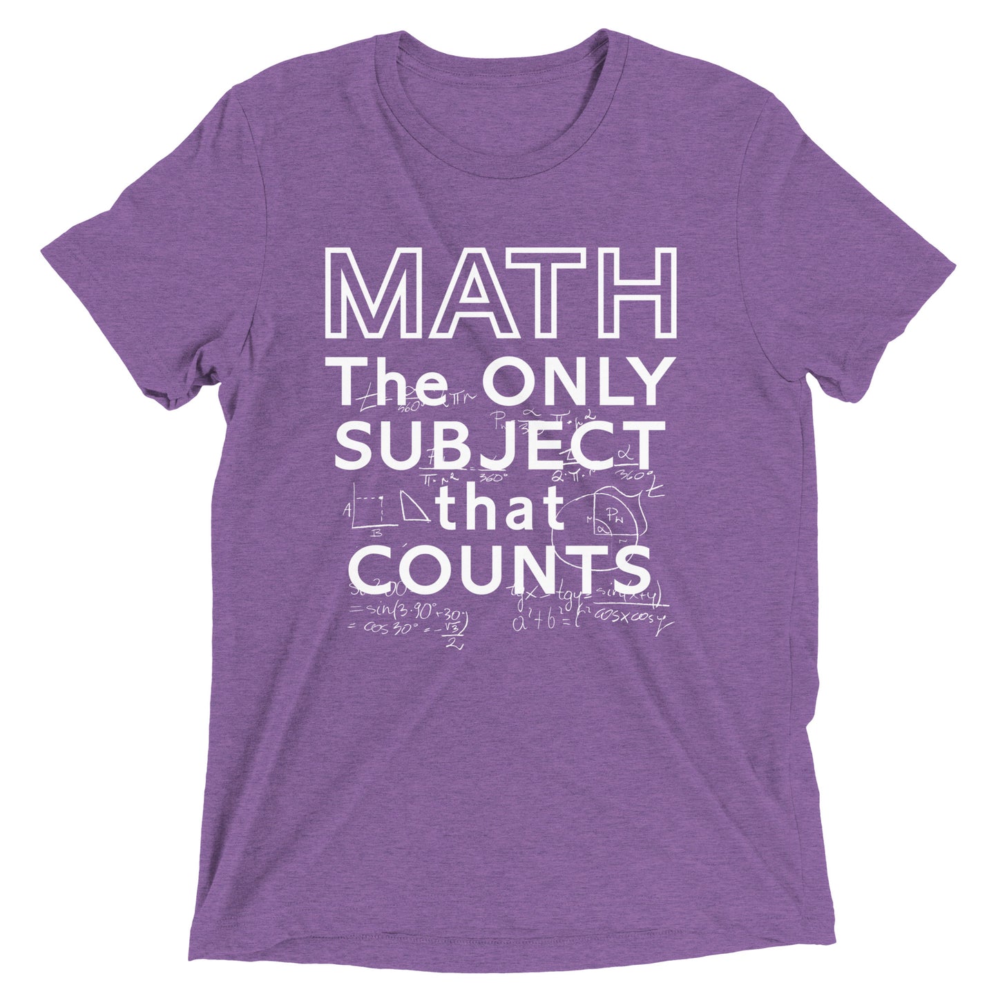 Math The Only Subject That Counts Men's Tri-Blend Tee