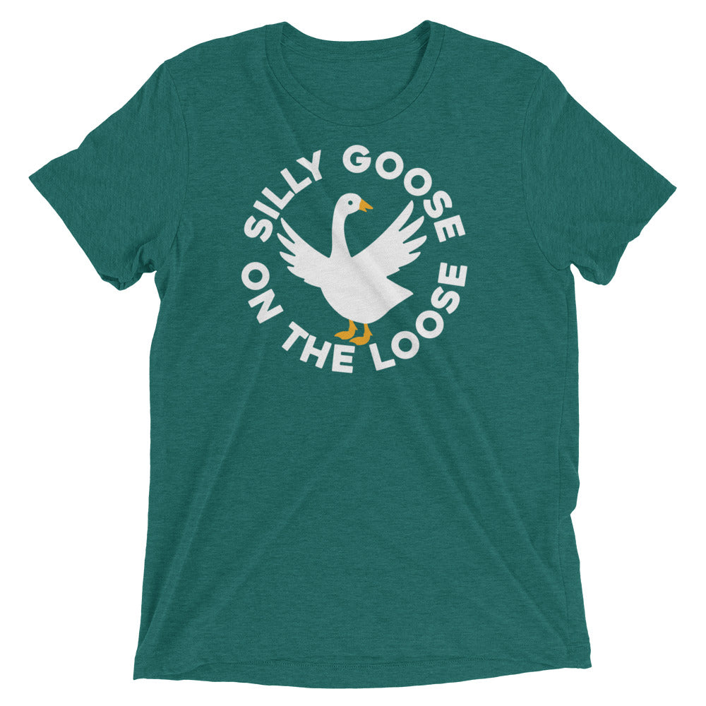 Silly Goose On The Loose Men's Tri-Blend Tee