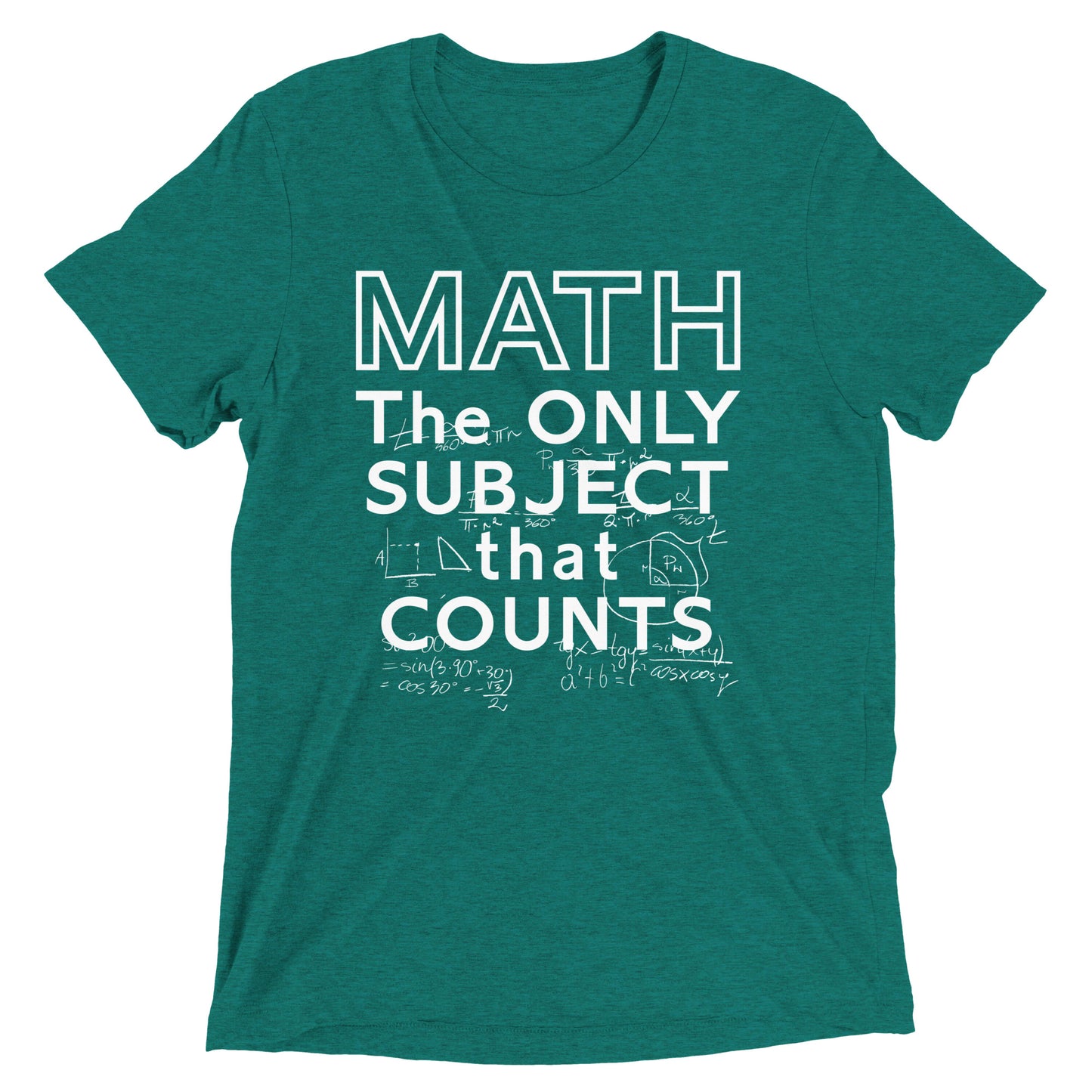 Math The Only Subject That Counts Men's Tri-Blend Tee