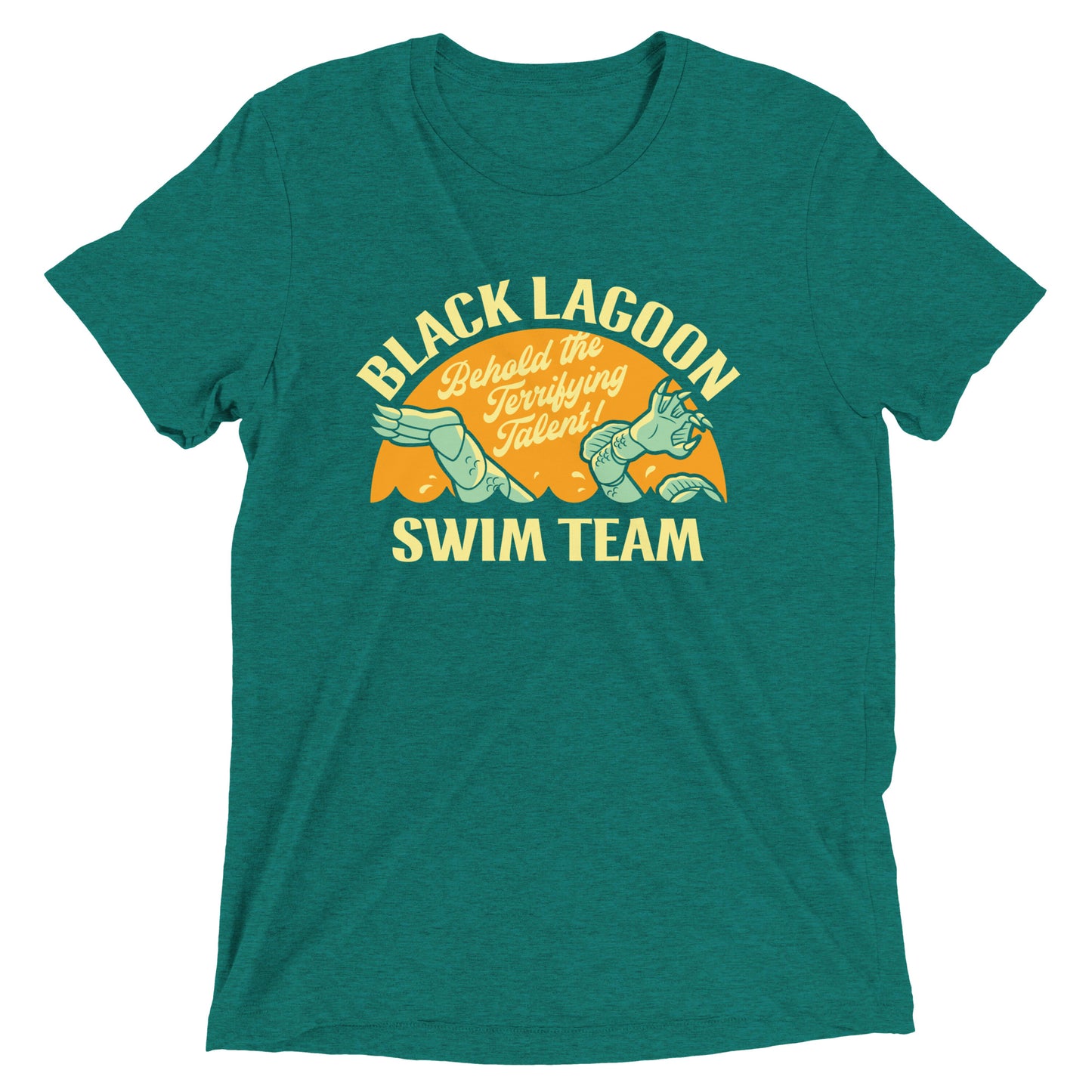 Black Lagoon Swim Team Men's Tri-Blend Tee
